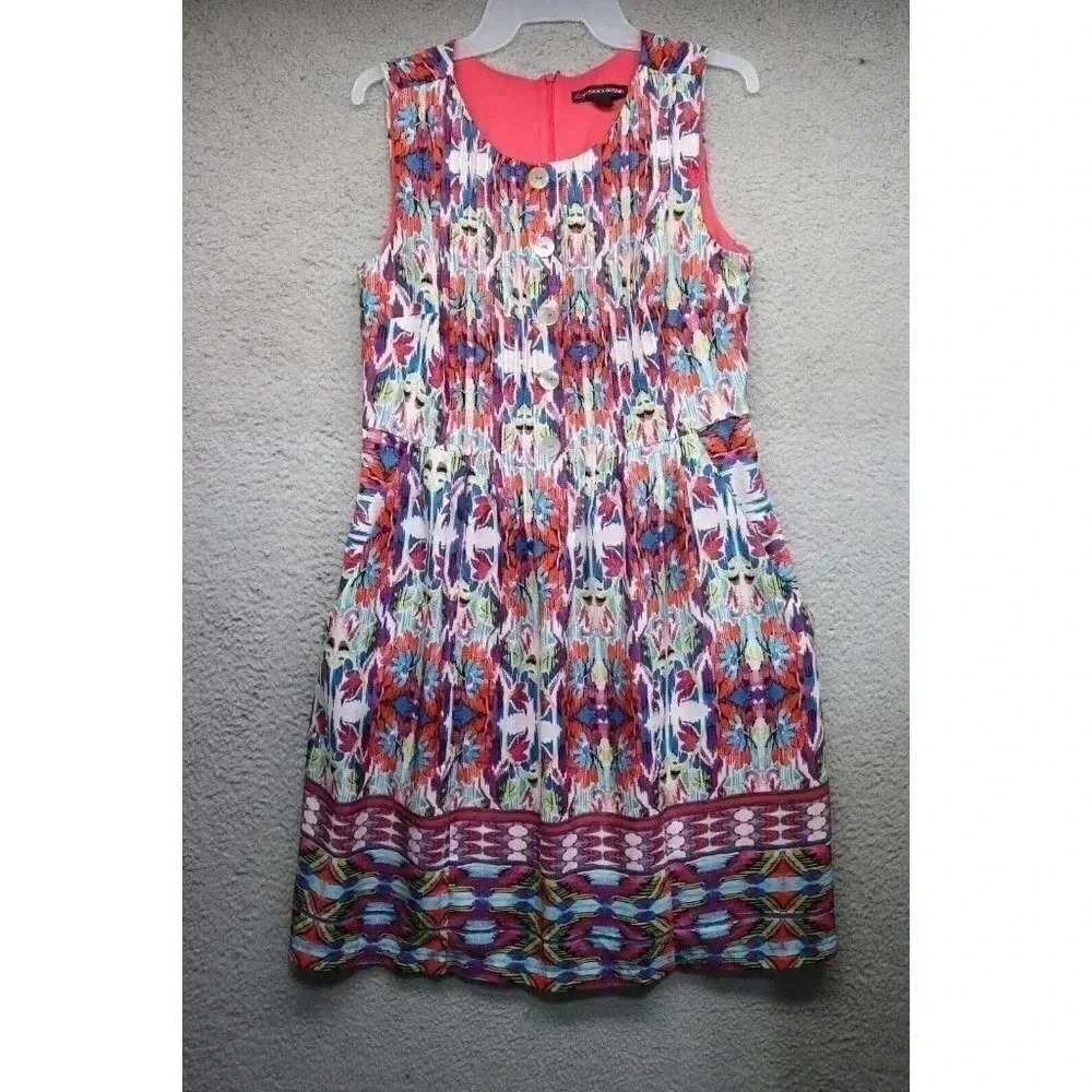 Chris McLaughlin Women's Sleeveless Dress-Size 8-Pockets